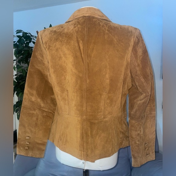 Vintage Covington Caramel Swede Jacket size M - Picture 3 of 9